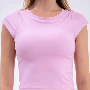 Ensemble jupe et haut de sport taille haute pour femme, effet push-up, séchage rapide, short de yoga moulant pour sports de plein air, logo personnalisé, motif uni - Product Image 3