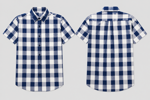 เสื้อเชิ้ตผู้ชายลำลอง ระบายอากาศได้ดี ผ้าฝ้ายลายตาราง สำหรับฤดูร้อน ผลิตตามแบบ ODM ผ้าบรอดคลอธ - Product Image 2
