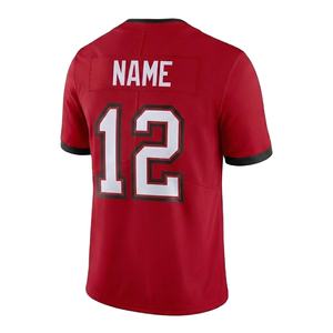 Custom American <b>Football</b> Jersey <b>Red</b> Polyester Breathable Team Training Uniform - Product Image 3