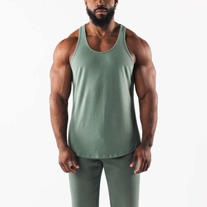 Men's Solid Color Cotton Tank <b>Top</b> O-Neck Breathable Casual Sleeveless <b>Vest</b> Knitted Sport Wear <b>Green</b> - Product Image 6