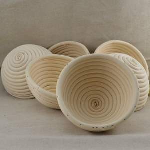 Nouveau panier de levage ovale en rotin tressé à la main, durable et rustique, de 9 à 10 pouces, avec doublure, pour boulangerie commerciale - Product Image 5