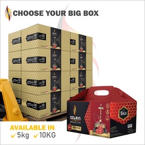 Charbon de coco bio Coco Riki en briquettes 5kg 10kg Qualité supérieure Faible teneur en cendres Sans odeur pour chicha - Product Image 1