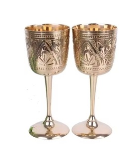 Gobelets à vin de luxe au design captivant, écologiques, finition martelée, très demandés, en métal, au prix le plus bas - Product Image 5