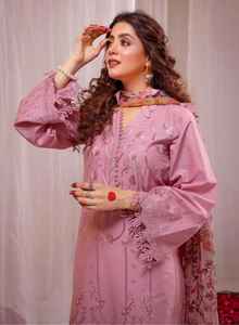 Venta Directa de Fábrica: Conjunto Salwar Kameez para Mujer con Bordado de Encaje y Cremalleras, 100% Algodón, Tela Lawn, Ropa Casual para Fiesta, Secado Rápido - Product Image 4