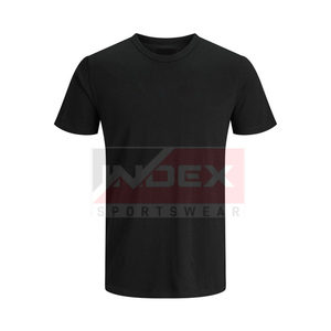 Camiseta de Manga Corta para Hombre INDEX, Color Verde Oliva, Cuello Redondo, Informal, de Algodón Jersey, Color Sólido, Ribete en Contraste, Corte Regular - Product Image 2