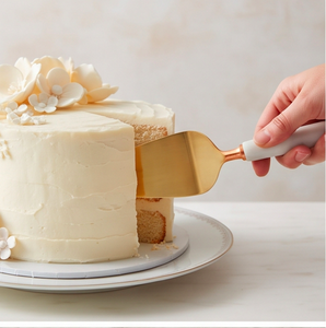 Ensemble de couteaux à fromage dorés avec manche en marbre, épandeur à beurre et spatule à gâteau en acier inoxydable, 2 pièces pour la cuisine - Product Image 5