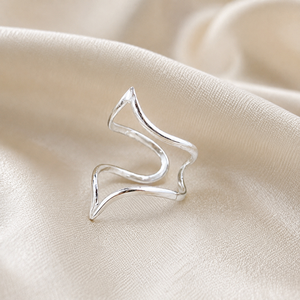 Open Heart Stainless Steel <b>Ring</b> silver Plated Minimalist Geometric Fine <b>Ring</b> for Wedding Engagement Giftv 925 Sterling Silver - Product Image 3