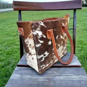 Sac fourre-tout en cuir de vachette style vintage pour femme, sac à bandoulière en cuir véritable LHTB-0089 - Product Image 2