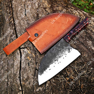 Couteau à découper la viande/légumes de qualité industrielle, forgé à la main, de type serbe, lame en acier inoxydable, manche ergonomique - Product Image 2