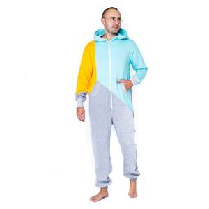 Mono de Forro Polar Sólido Personalizado de Alta Calidad para Adultos, Pijama con Capucha, Ropa de Dormir, Color Personalizado, Marca, Servicio OEM para Hombres - Product Image 1
