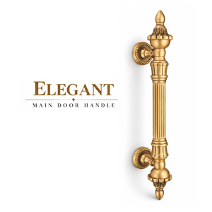 Elegante manija de latón para puerta principal de vidrio y puerta principal con acabado mate antiguo - Product Image 1