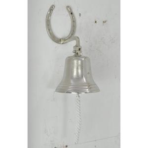 Cloche murale en forme de fer à cheval, artisanat métallique suspendu, accessoires décoratifs pour la maison, fournitures pour événements - Product Image 5