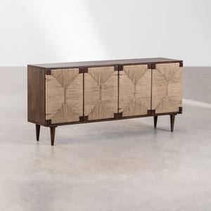 Buffet Vandana Grand Maxima 160x40 cm en bois de manguier et jute Evans - Product Image 3