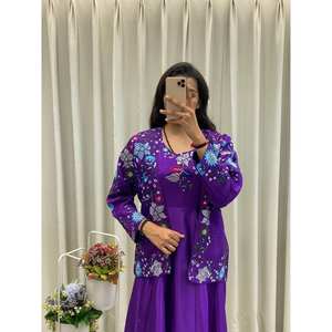 Vestido hermoso y Koti de la ropa tradicional china del diseñador para el desgaste del partido - Product Image 4