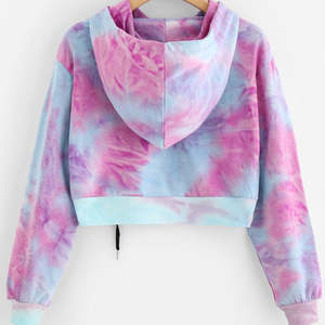 Nouveau design, logo personnalisé, sweat à capuche tie-dye pour femmes - Product Image 2