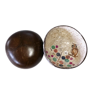 Bols en nacre de noix de coco du Vietnam personnalisés, faits à la main, avec couvercle, motif hibou en mosaïque, vente en gros, acceptation OEM ODM - Product Image 1