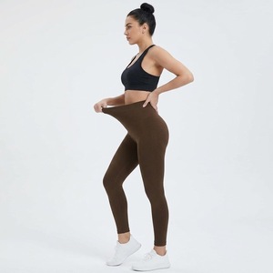 Leggings sans couture taille haute pour femme, super extensibles, respirants, avec poches, effet ventre plat, pour entraînement, fitness, gym et sport - Product Image 2