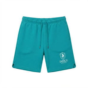 Pantalones Cortos Bermuda para Hombre Index Apparel, Color Sólido, Cintura con Cordón, Casuales, de Algodón Tejido, Corte Medio, Logotipo Bordado en la Parte Delantera - Product Image 1