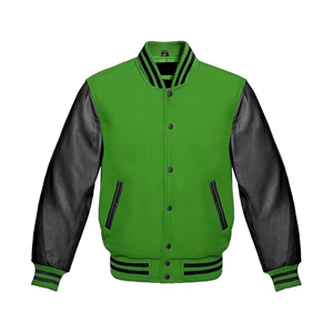 Chaqueta Varsity de Hombre de Corte Holgado con Forro Polar de Borreguillo, Estilo Utilitario con Contraste, Bolsillos Cargo, Diseño Colorblock, Ajuste Relajado y Denim Desgastado - Product Image 2