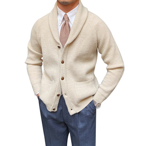 Cárdigan de Punto Acanalado de Alta Calidad con Bolsillos <span class=keywords><strong>Laterales</strong></span>, Cuello Camisero y <span class=keywords><strong>Botones</strong></span> Delanteros - Product Image 5