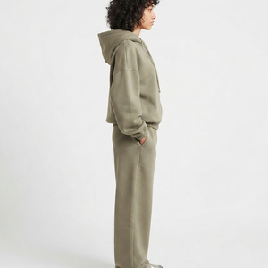 Conjunto de Sudadera Holgada y Pantalones Anchos para Mujer, Nueva Colección 2026, con Logotipo Personalizado, Algodón Ecológico - Product Image 3