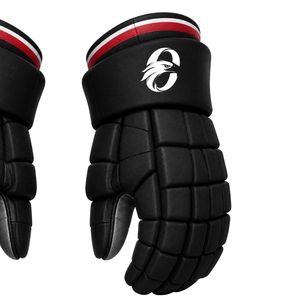Gants de hockey sur glace noirs et rouges pour hommes, gants de sport durables et protecteurs, légers, équipement professionnel pour les entraînements et les matchs - Product Image 5