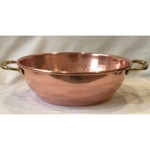 Cuenco decorativo de cobre hecho a mano con asas de latón para centro de mesa de boda y decoración festiva - Product Image 6