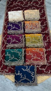 Designer Organza <b>Tissue</b> Saree for Women Heavy Sequin Embroidery Lace Border <b>Wedding</b> Party Wear Ethnic Saree - Product Image 6