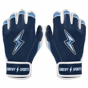 SINEWY SPORTS Black Leather Batting Gloves Left <b>Hook</b> and Loop Closure Training Unisex Adults Lightweight Durable Breathable - Product Image 1