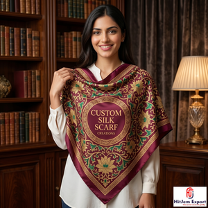 Pañuelo Hijab Cuadrado con Sensación de Seda, Impresión Personalizada, Servicio de Fabricación Textil OEM/ODM, Etiqueta Privada - Product Image 6
