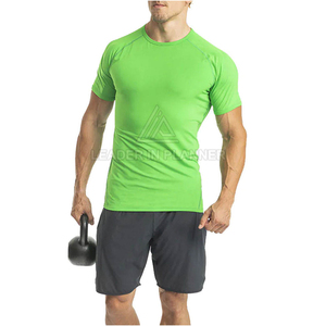 Camiseta Deportiva para Hombre, de Color Contrastante, Transpirable, para Correr, Corte Ajustado, Ecológica, de Secado Rápido, Tejido de Poliéster y Elastano - Product Image 2
