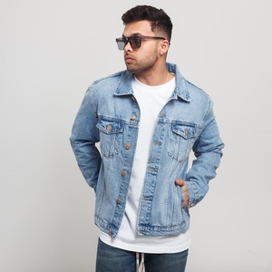 Veste en jean pour homme OEM à prix abordable, qualité supérieure, teinte unie, sur mesure, très tendance, légère - Product Image 5