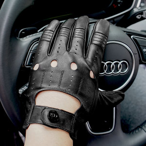 Guantes de cuero clásicos negros para hombre, guantes de moda transpirables de primera calidad, guantes de cuero para hombre de primera calidad, estilo clásico negro - Product Image 3