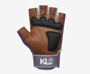 Guantes de Fitness de Medio Dedo de Cuero KL con Correa Ajustable para la Muñeca, para Levantamiento de Pesas, Entrenamiento en Gimnasio, Unisex - Product Image 2