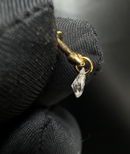 14k Gold Pear Diamond Stud Earring 16g Helix Flatback <b>Piercing</b> <b>Jewelry</b> Dainty <b>Cartilage</b> Earring Gift For Women - Product Image 3