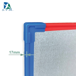 Tableau d'affichage magnétique avec cadre en plastique coloré et surface en acier galvanisé 30x60cm pour montage mural - Product Image 2