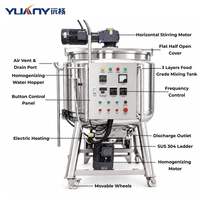 Homogénéisateur mélangeur à cisaillement élevé 50L, machine à émulsionner sous vide pour la fabrication de crèmes cosmétiques et de lotions, en acier inoxydable 316L, pour savon liquide