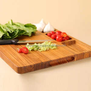 Usine personnalisée intelligente planche à découper en bois bambou cuisine irrégulière blanc épais bloc de planche à découper en bois de l'Inde - Product Image 1