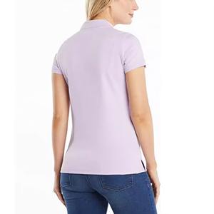 Camiseta Polo para Mujer en Color Lila, Tendencia del Mercado, Logotipo Personalizado, Camiseta Polo Informal, Venta al por Mayor - Product Image 4
