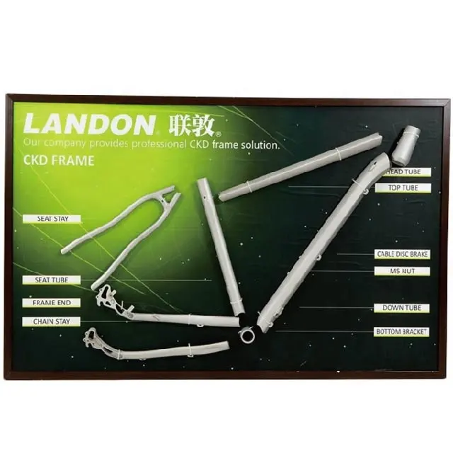 LANDONアルミニウム自転車フレーム電動自転車フレームアルミニウム合金6061 MTBマウンテンロード700C CKD OEM ODM台湾または中国製