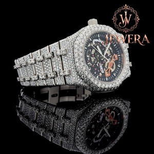 Reloj de Lujo para Hombre, Más Vendido, de Acero Inoxidable con Moissanita y Aspecto de Diamante Brillante, para Bodas y Eventos de Moda - Product Image 1