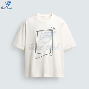 T-shirt surdimensionné personnalisé 100% coton, coupe ample, style streetwear, impression DTG pour homme. - Product Image 1