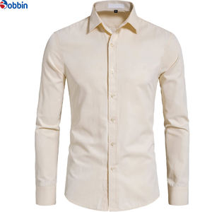 Chemises habillées professionnelles pour hommes, design haut de gamme, personnalisées, en coton uni, manches longues, grandes tailles, respirantes, anti-rétrécissement, tissées - Product Image 1