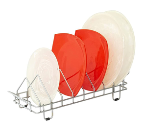 Égouttoir à assiettes en acier inoxydable personnalisé, 8 fentes, organisateur de vaisselle, séchoir à prix avantageux - Product Image 4