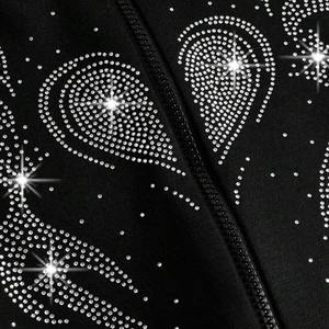 Sweat-shirt à capuche pour femme de qualité supérieure, orné de strass, doux et scintillant, style streetwear avec diamants, idéal pour l'hiver - Product Image 2