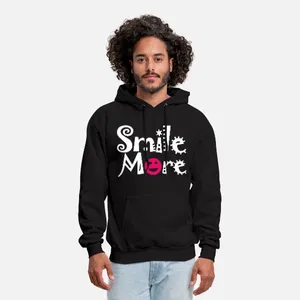 Sweat-shirt à capuche gris pour homme, coupe classique, décontracté, en coton tricoté, avec poche avant, pour l'automne - Product Image 5