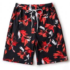 Pantalones Cortos de Playa para Hombre con Estampado Floral Tropical, Cintura Elástica con Cordón, Ligeros, Casuales, para Vacaciones, Moda Urbana - Product Image 5