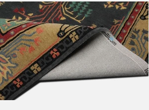 Alfombra KNOT RUG de lana hecha a mano, de alta calidad, ecológica, antideslizante, gris azulado, para sala de estar, habitaciones infantiles, hoteles y oficinas. - Product Image 2