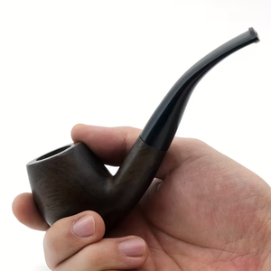 Pipe à fumer en bois avec incrustation en résine, pipe à tabac artisanale moderne, accessoire de fumage portable pour herbes, design artisanal unique - Product Image 2