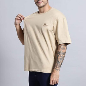 Diseña tu propio logotipo impreso en camisetas extragrandes para hombre, 100% algodón, corte holgado, ropa informal, último diseño, camiseta extragrande para hombre - Product Image 2